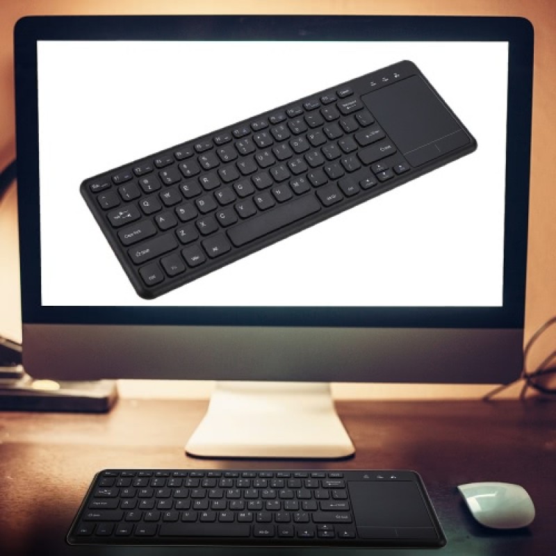 2.4G Wireless Touchpad Keyboard Multi-touch Ultra- with USB Receiver for Android Smart TV Computers Ladtops Desktops