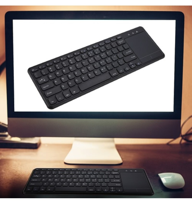 2.4G Wireless Touchpad Keyboard Multi-touch Ultra-slim with USB Receiver for Android Smart TV Computers Ladtops Desktops