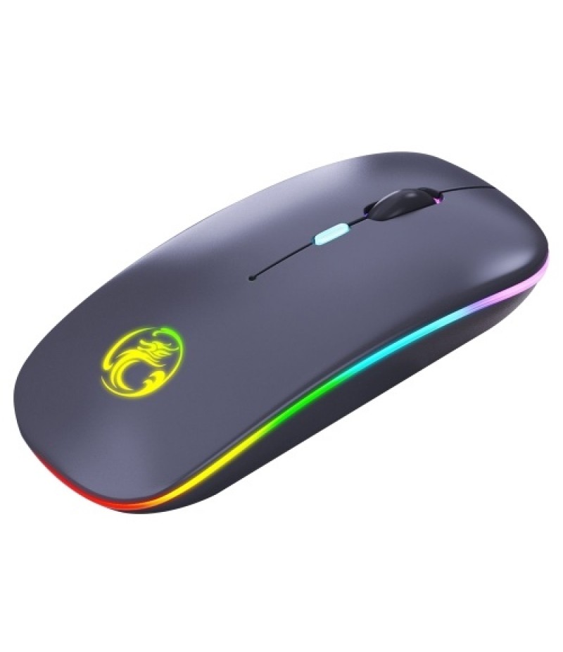 E-1300 2.4G+BT5.1 Wireless Dual-mode Mouse Ergonomic Office Mice 3 Adjustable DPI Built-in Rechargeable Lithium Battery Black