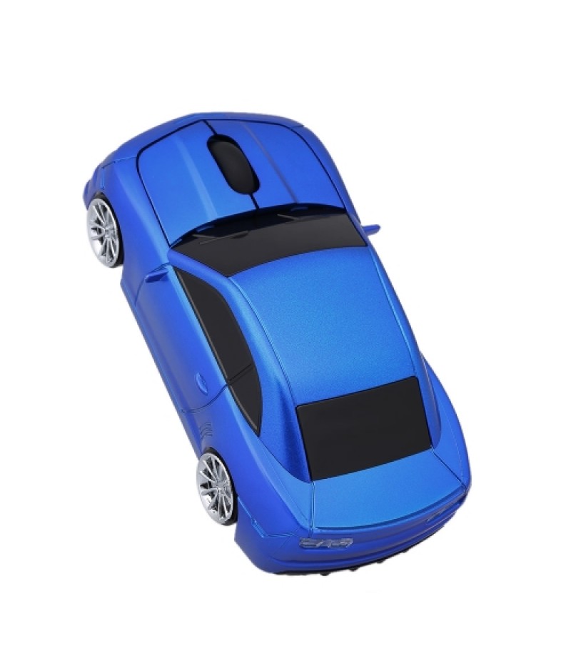 2.4G Wireless Car Mouse USB Computer Mice Car Shape 1000 DPI with LED Light Receiver for PC Laptop Black