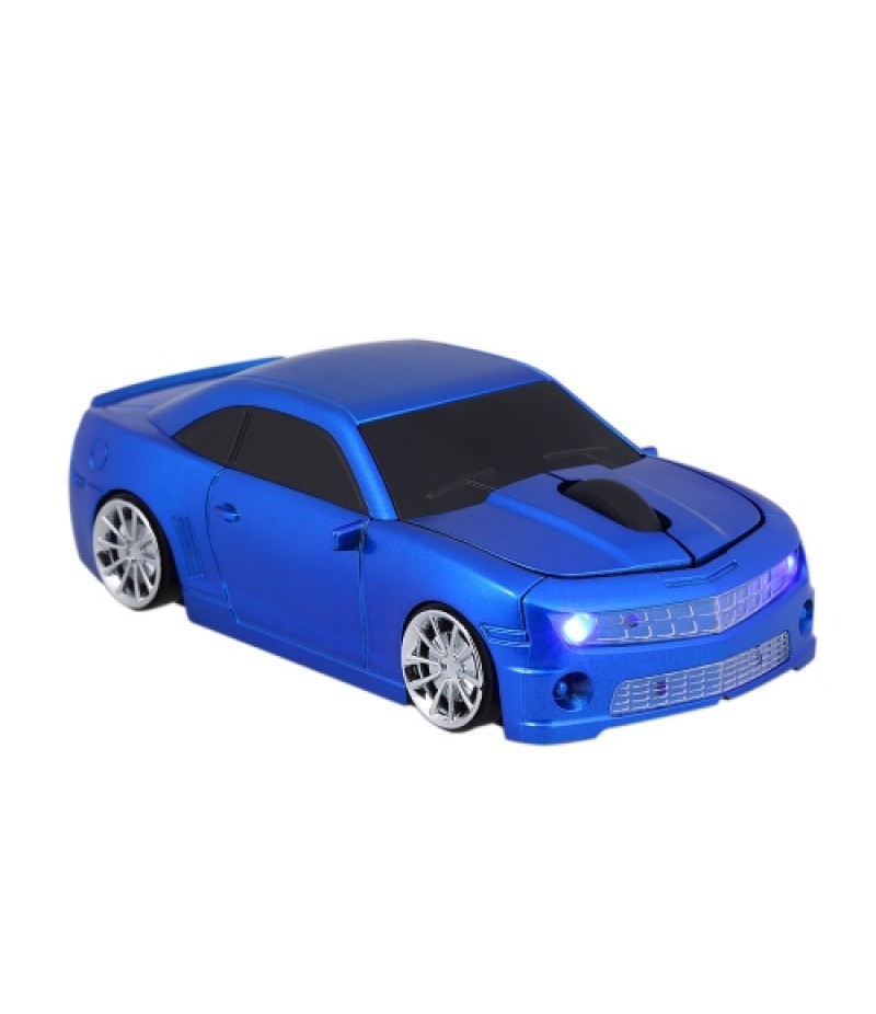 2.4G Wireless Car Mouse USB Computer Mice Car Shape 1000 DPI with LED Light Receiver for PC Laptop Black