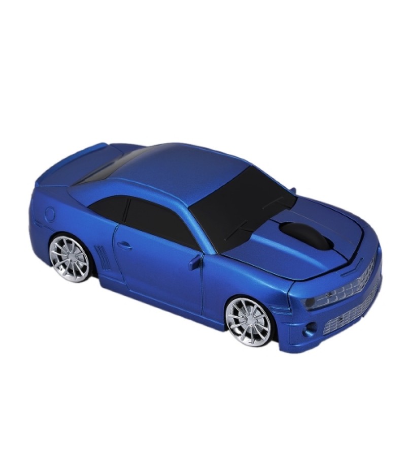 2.4G Wireless Car Mouse USB Computer Mice Car Shape 1000 DPI with LED Light Receiver for PC Laptop Black