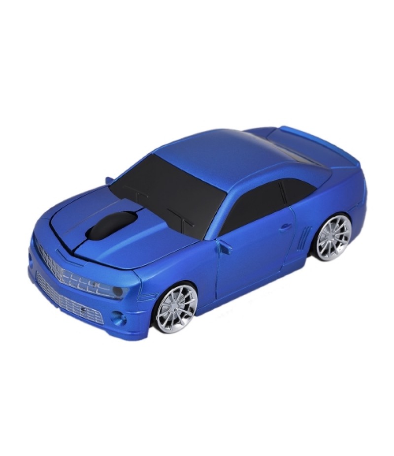 2.4G Wireless Car Mouse USB Computer Mice Car Shape 1000 DPI with LED Light Receiver for PC Laptop Black